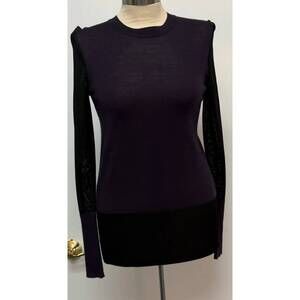 NEW MARBLE women's love token long sleeve top in purple combo